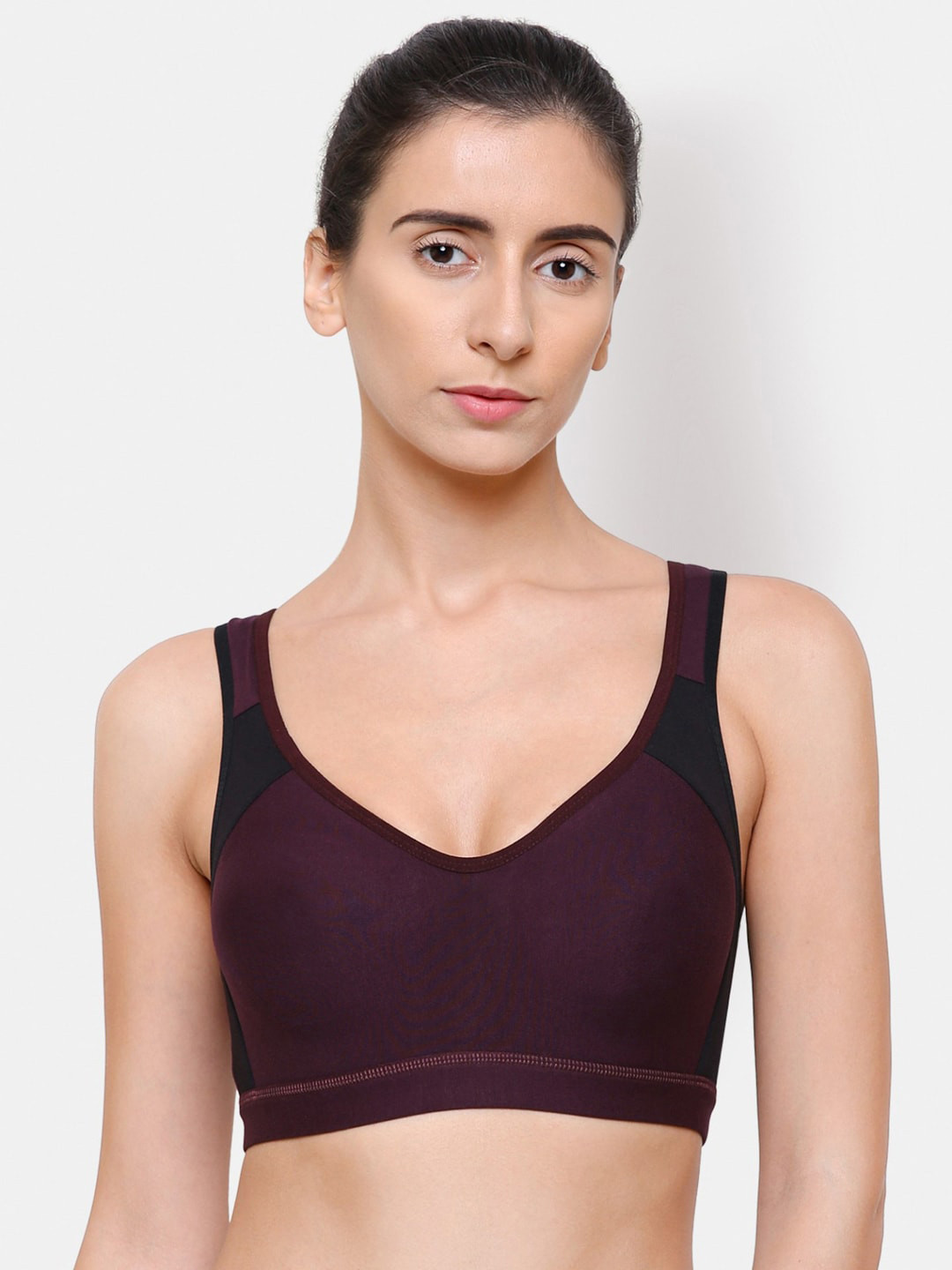 College Girl Purple Non-Wired Non Padded T-shirt Bra NW-SB15-Wine