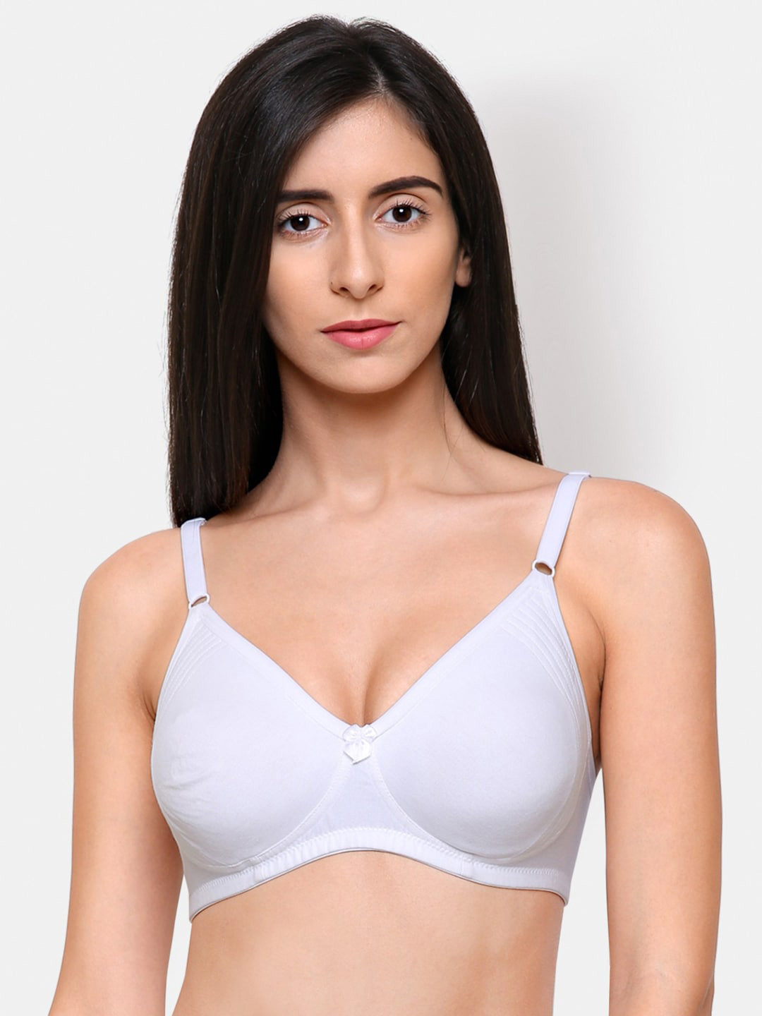 College Girl Women  White Bra