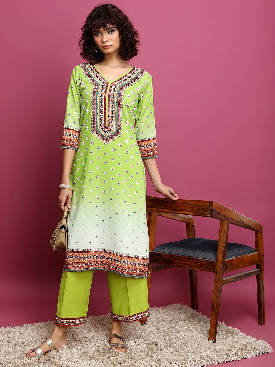 Vishudh Printed Kurta with Trousers