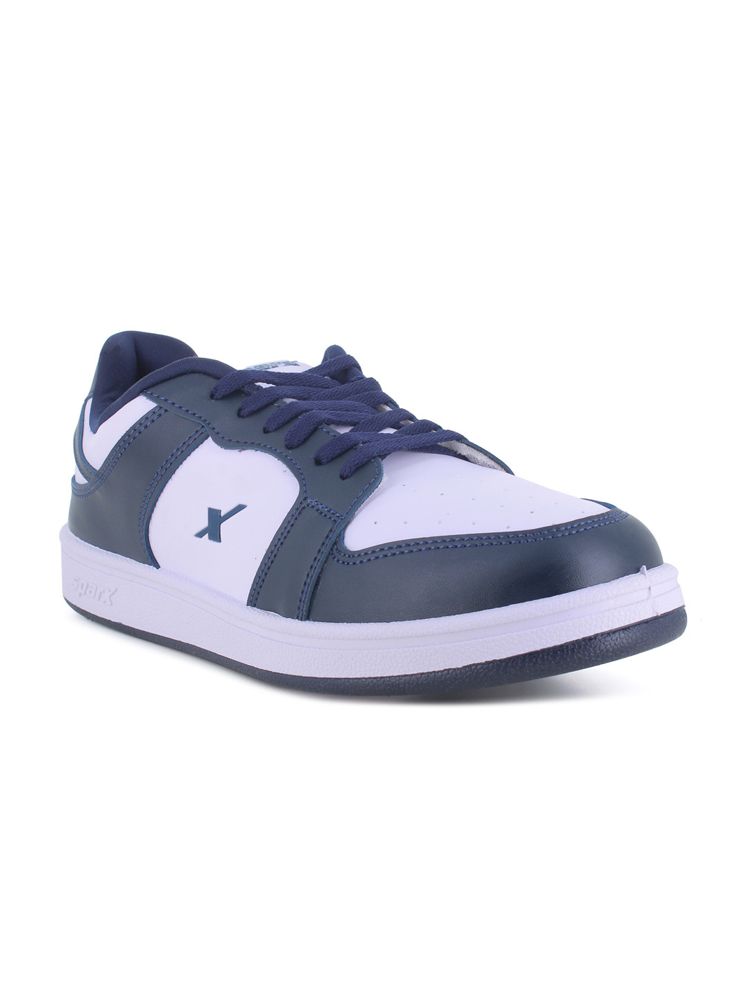 Sparx Men White Colourblocked Sneakers