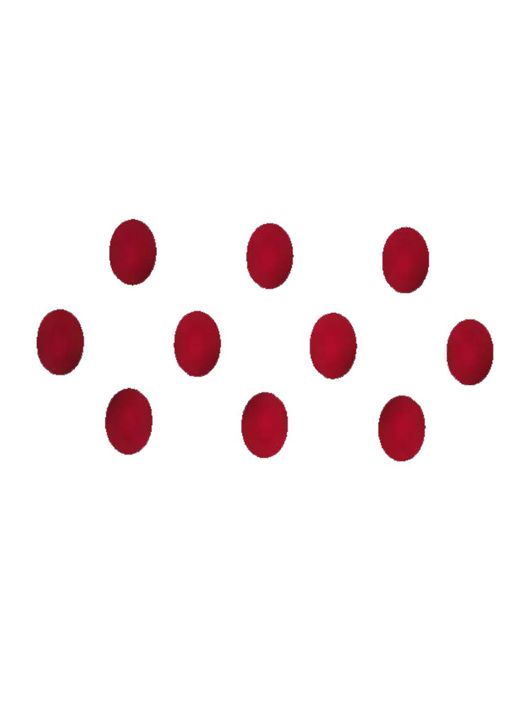Comet Busters 10 Pcs Maroon Oval Shaped Reusable Solid Bindi