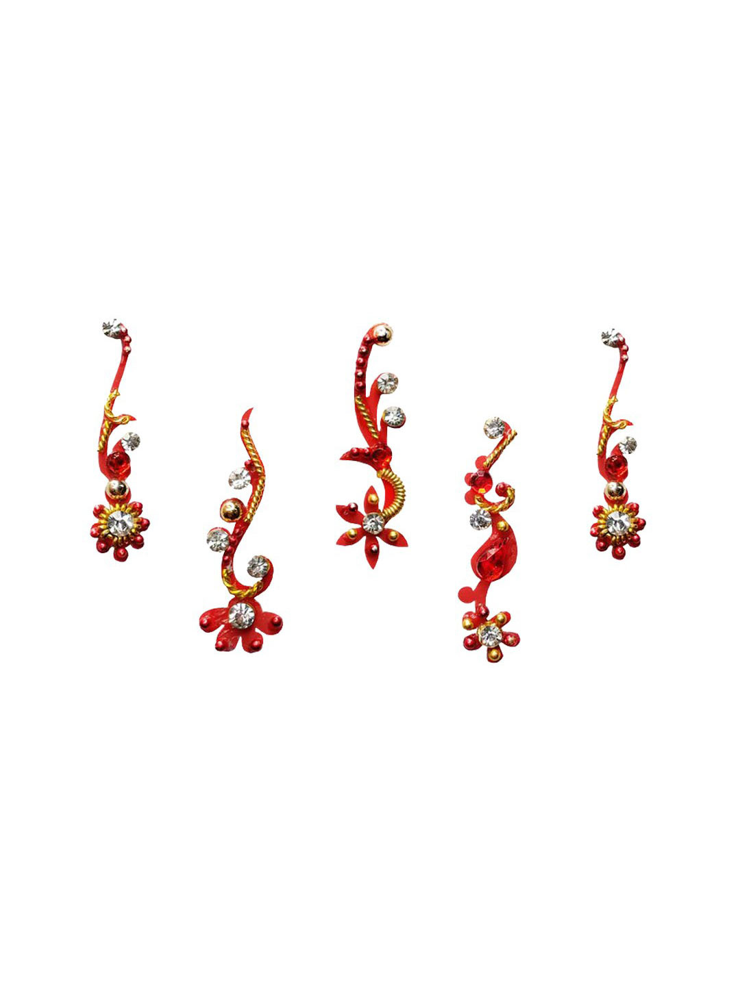 Comet Busters Red Bindi Set Of 5