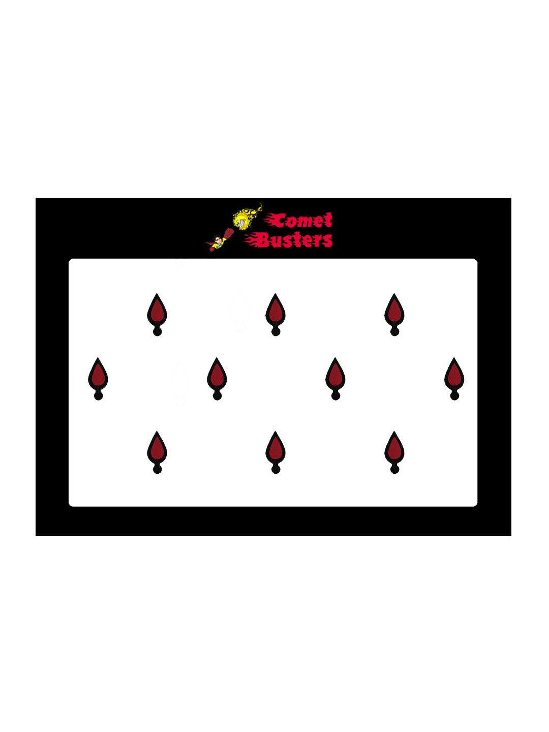 Comet Busters Maroon Set Of 10 Bindi