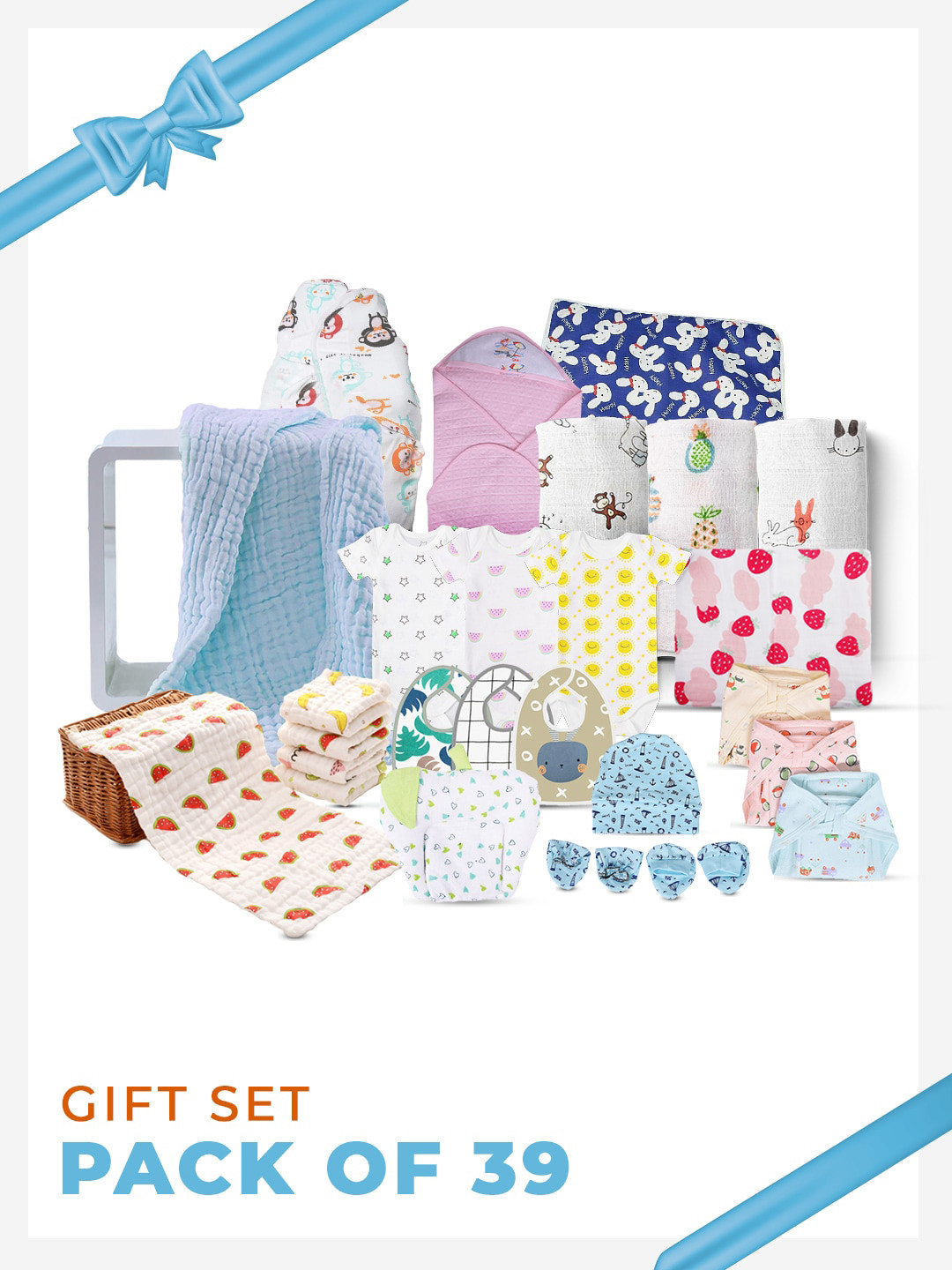 Moms Home Infant Pack Of 39 Multi Baby Apparel Gift Set