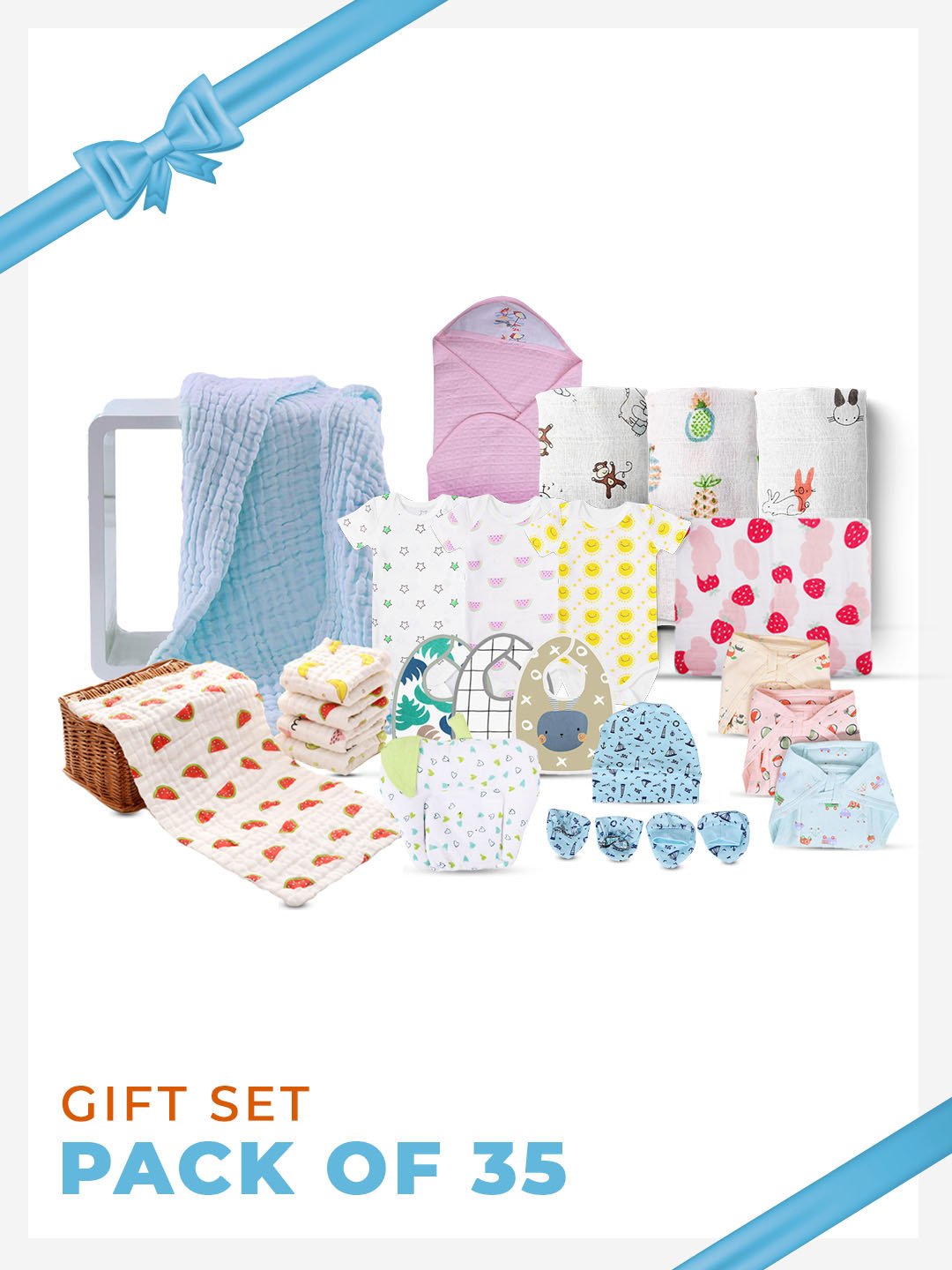 Moms Home Infant Pack of 35 Multi Baby Apparel Gift Set