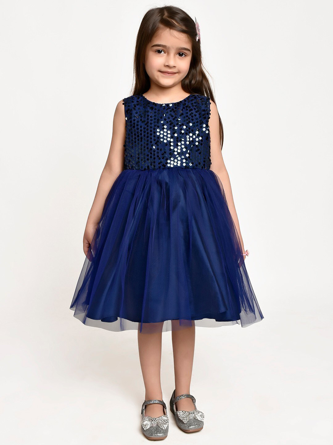 Jelly Jones Navy Blue Embellished Dress