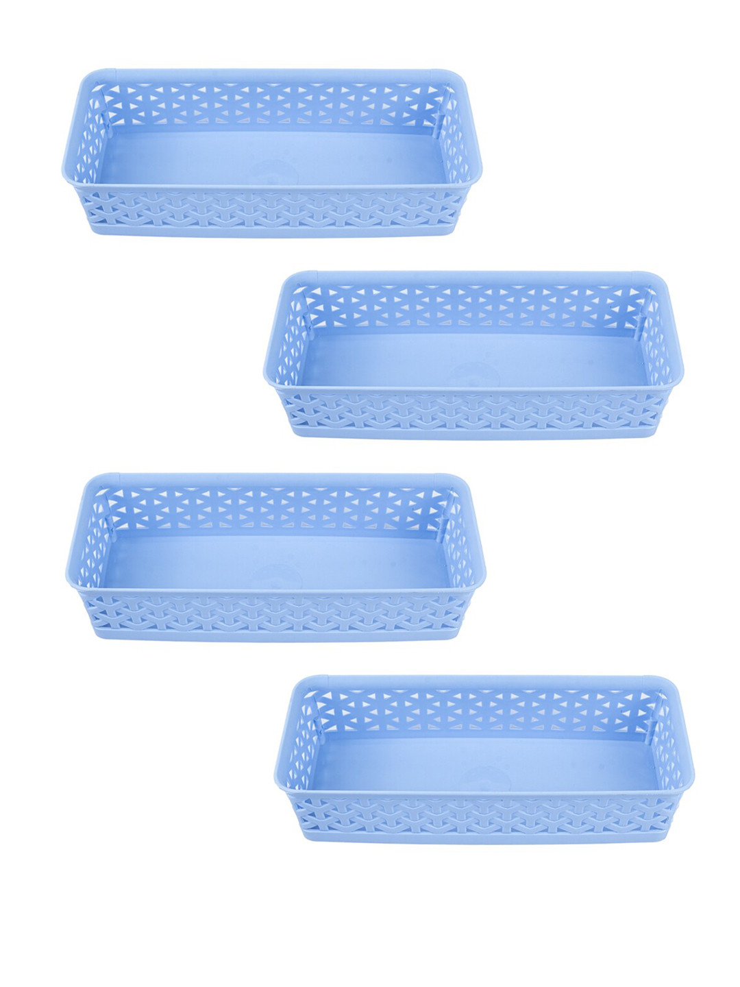 MARKET99 Set Of 6 Blue Solid Basket Kitchen Storage