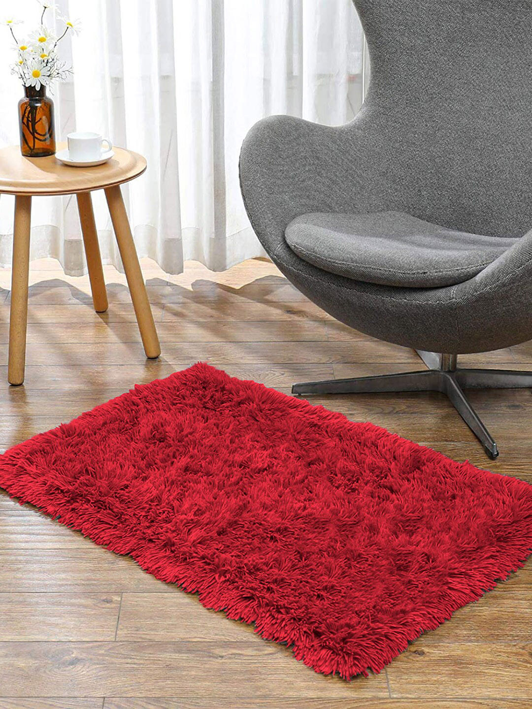 LUXEHOME INTERNATIONAL Maroon Solid 2000 GSM Doormat