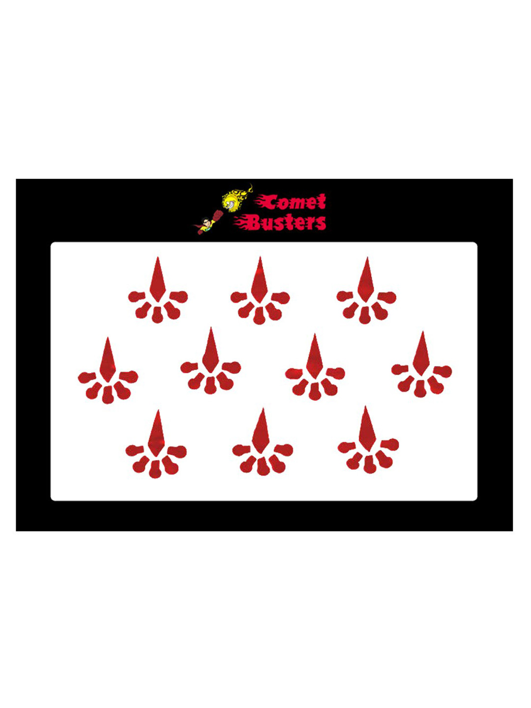 Comet Busters Red Bindis - 10 Pcs