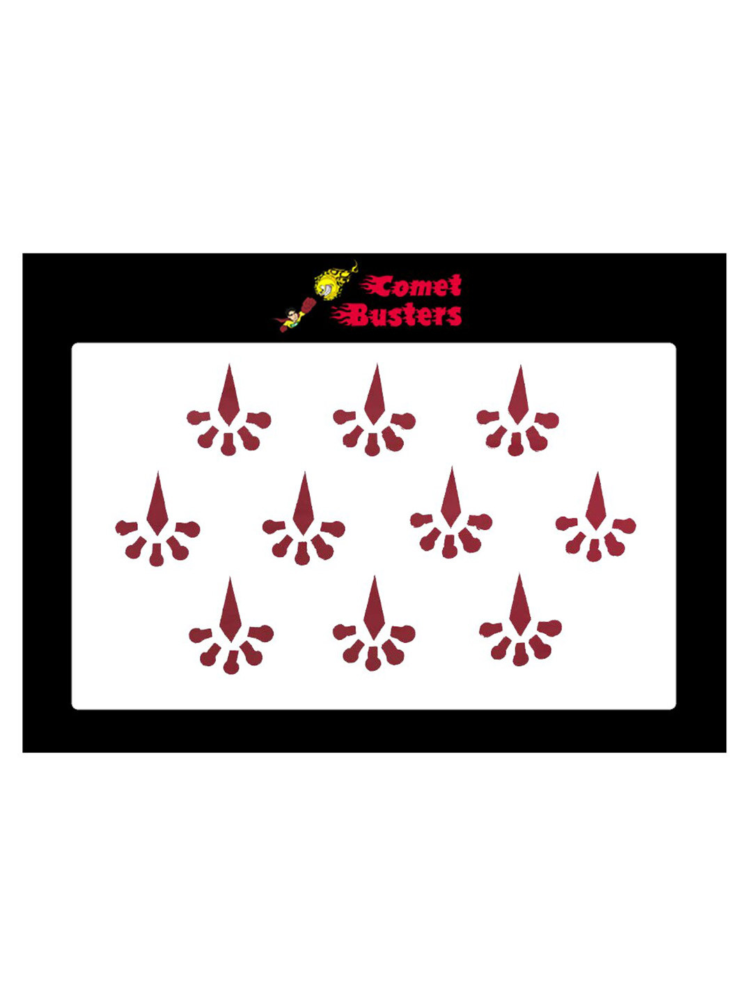 Comet Busters Maroon Bindis - 10 Pcs