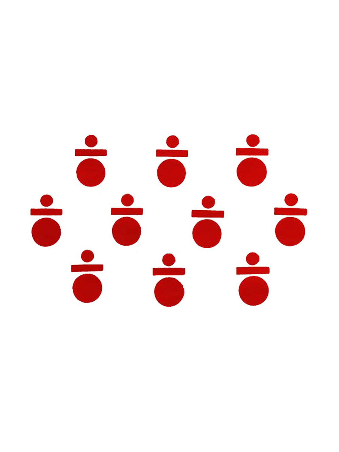 Comet Busters Red Bindis - 10 Pcs