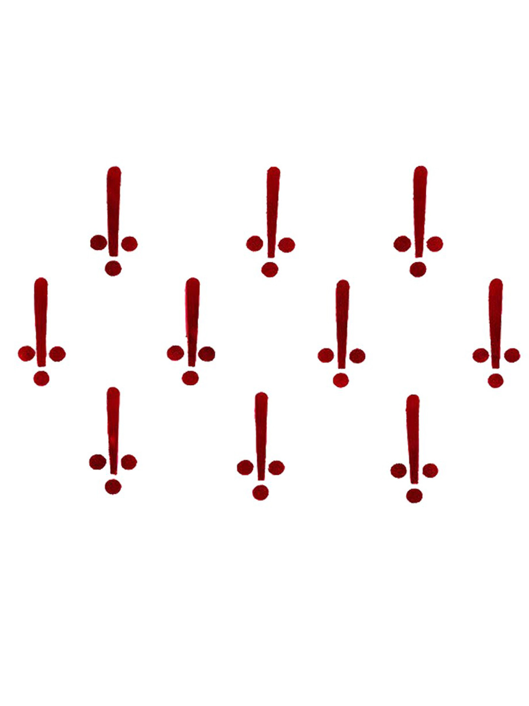 Comet Busters Maroon Bindis - 10 Pcs