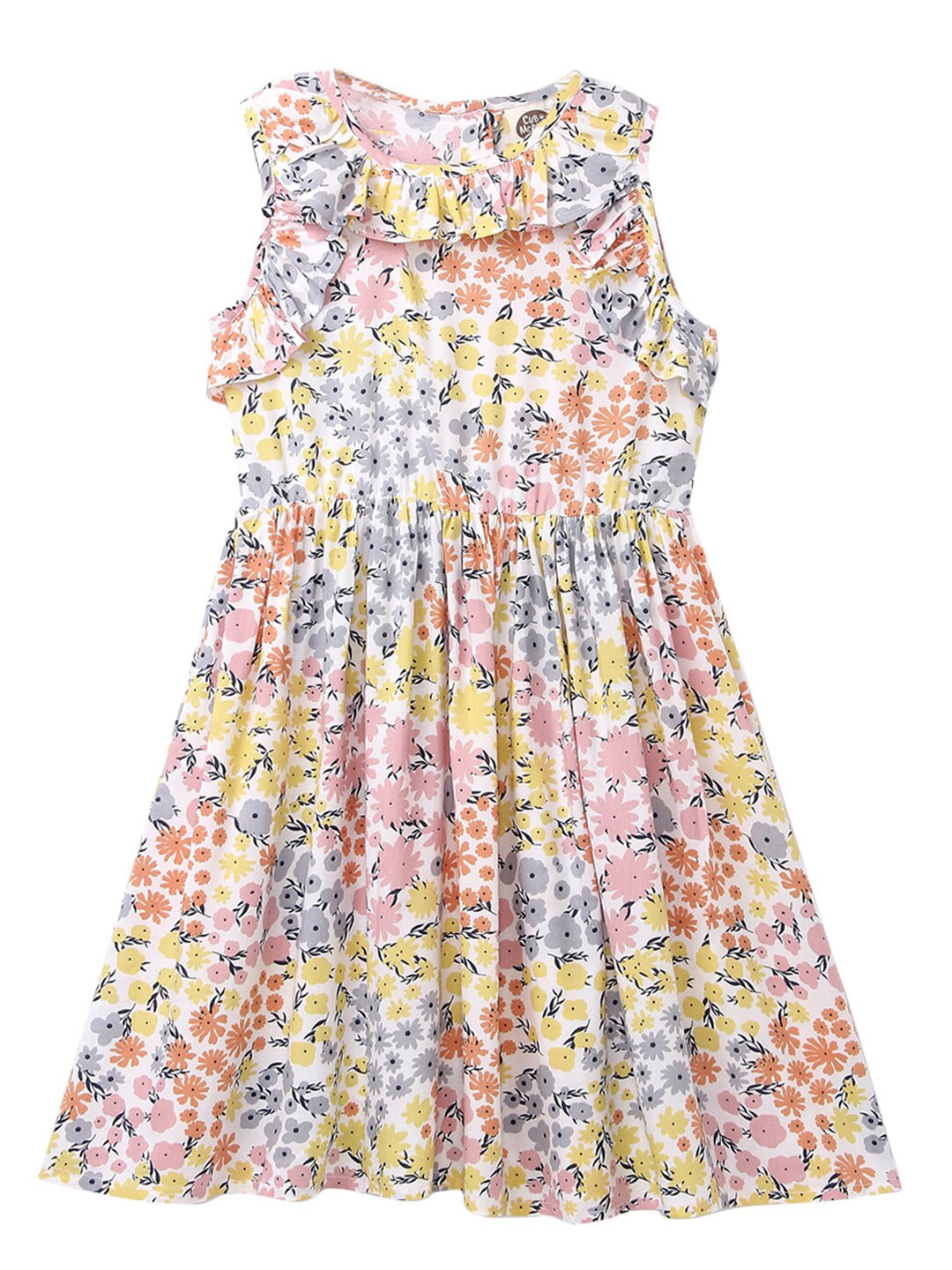 Cub McPaws Grey Floral Dress
