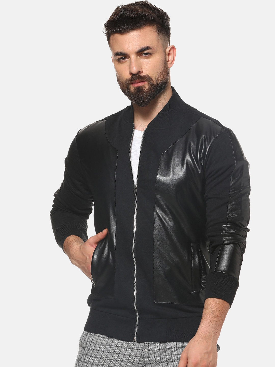 CAHOOT Men Black Windcheater Bomber Jacket