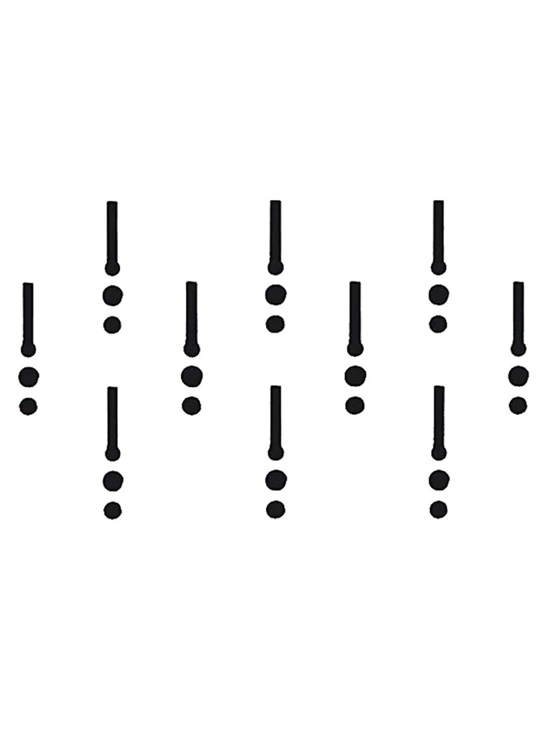 Comet Busters Set of 10 Designer Bindis - Black