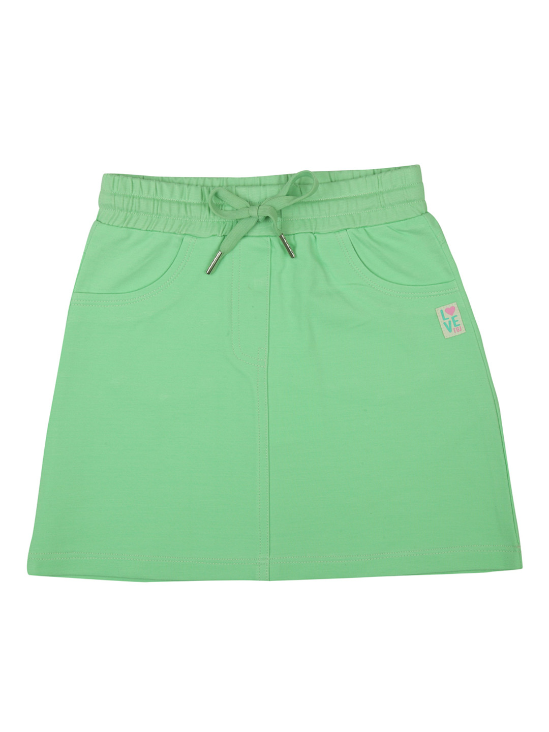 Tiny Girl Girls Green Solid A-Line Skirt