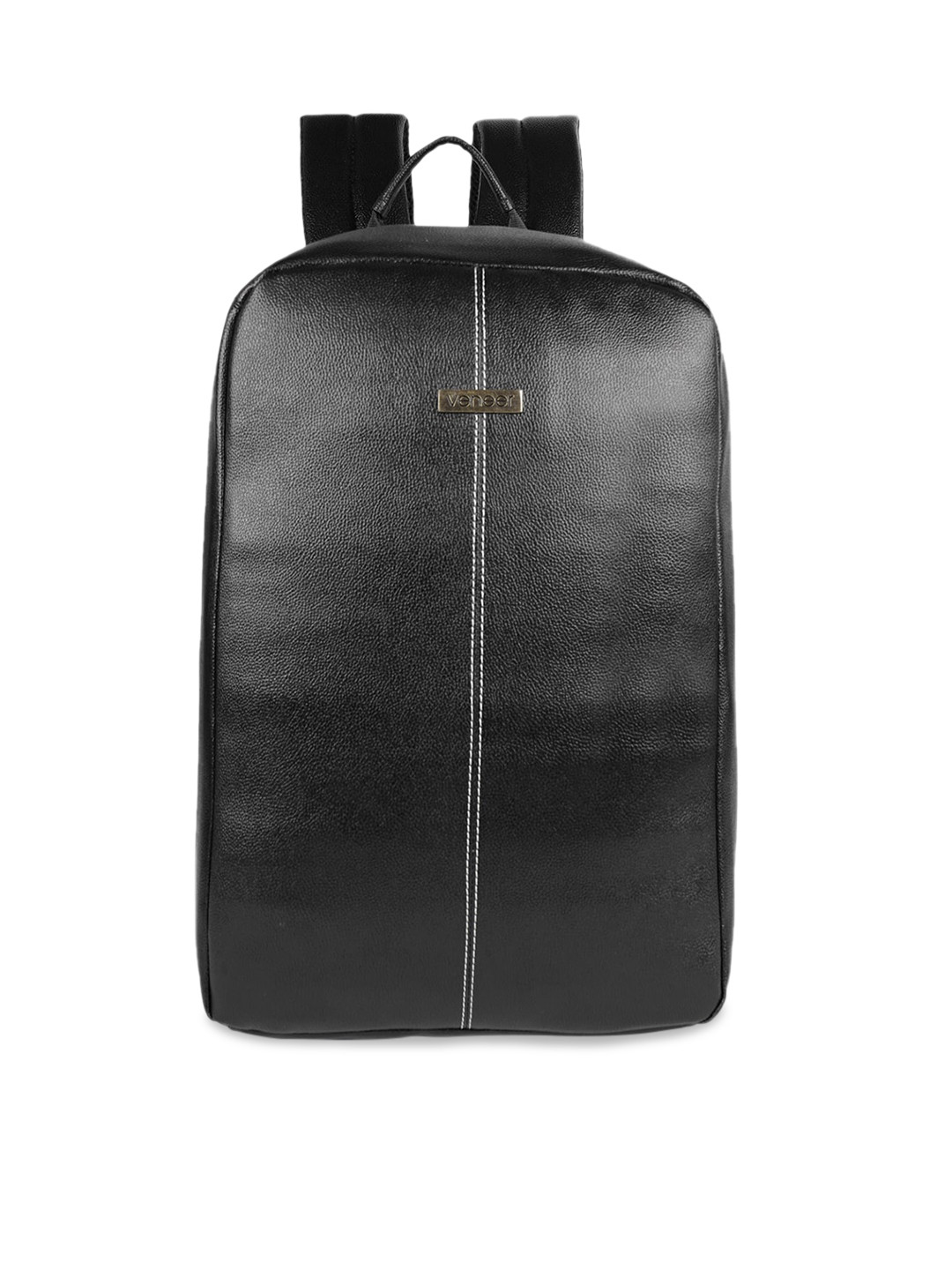 Veneer Unisex Black Backpack with Anti-Theft