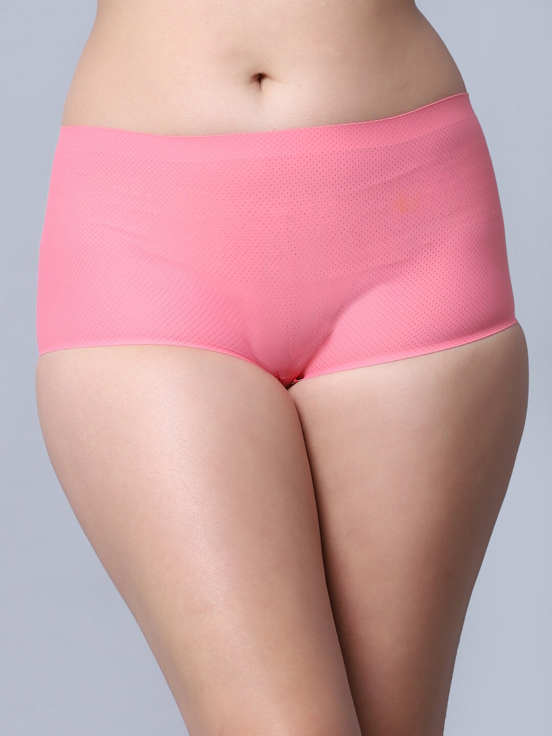 Aoba Women Pink Solid Boy Shorts Briefs
