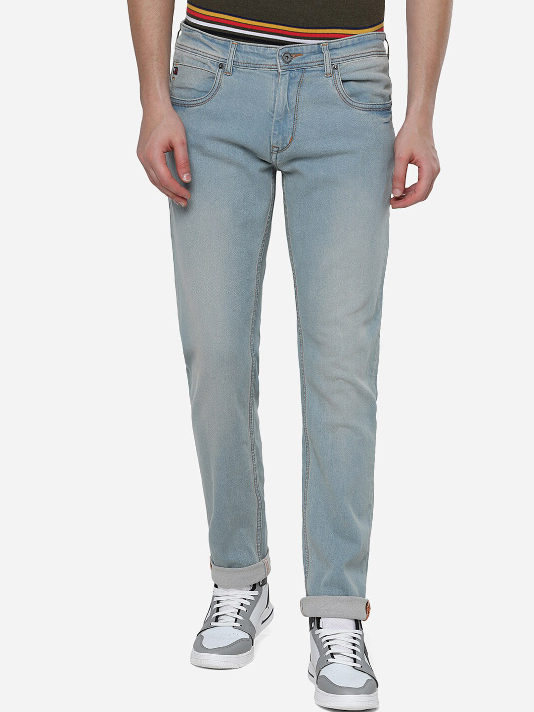 Greenfibre Men Blue Slim Fit Light Fade Jeans
