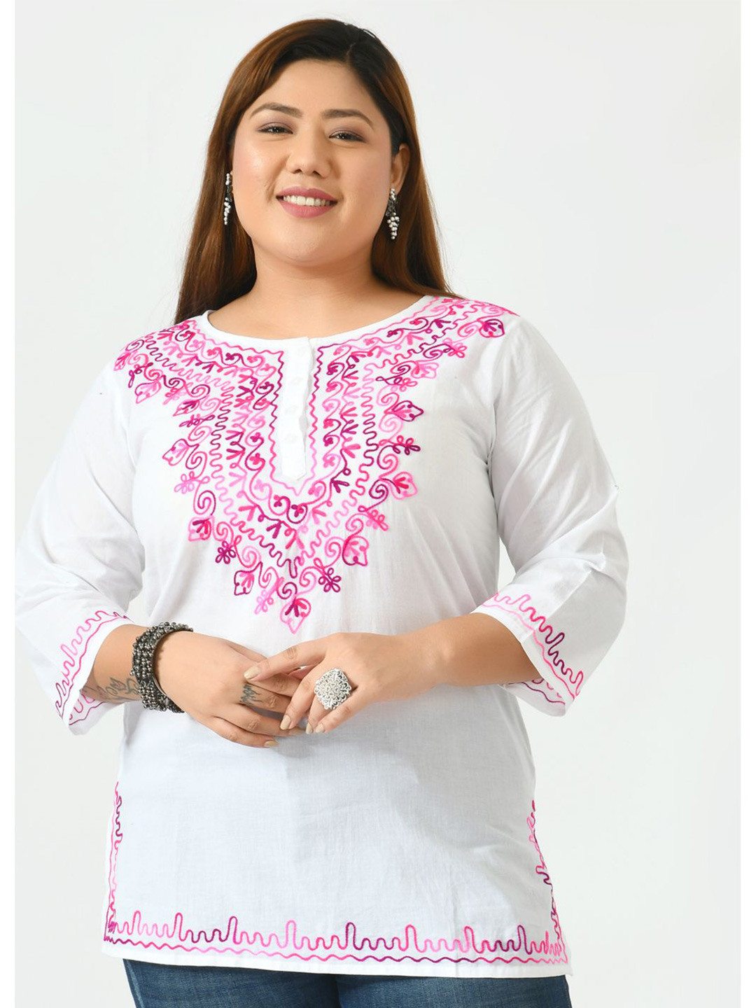 SAAKAA White Floral Print Top
