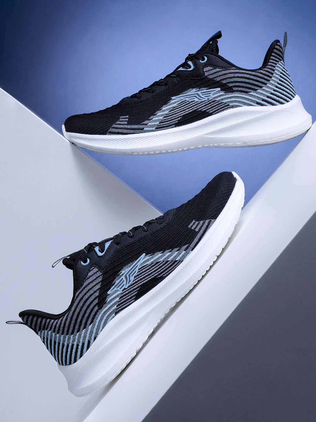 Red Tape Men Black Textile Walking Shoes