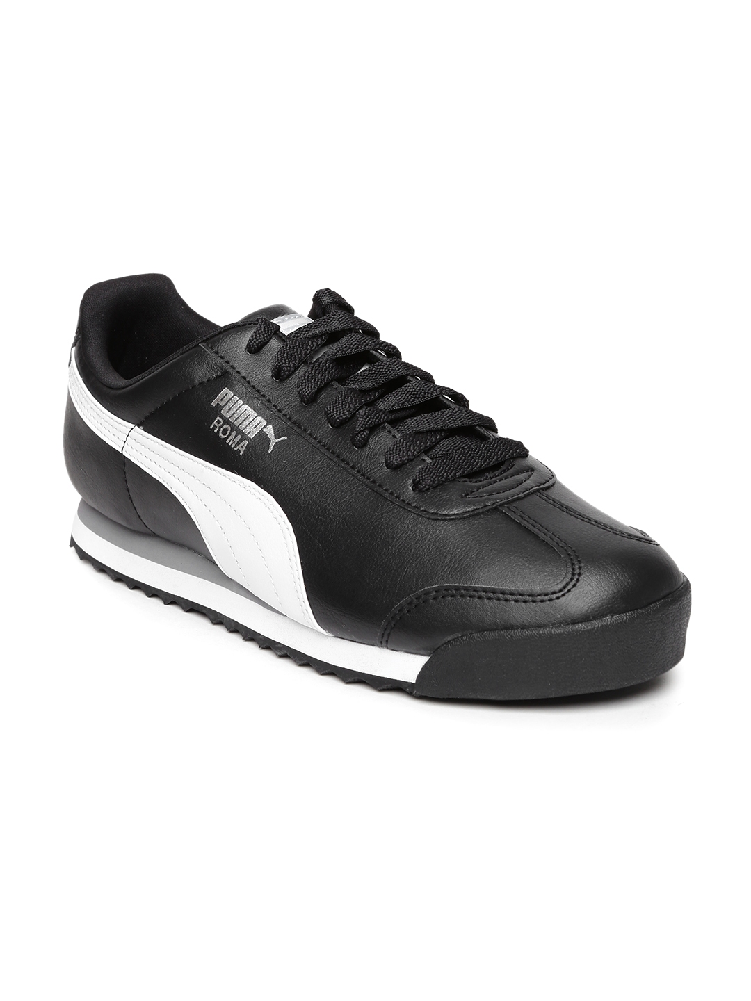 Buy Puma Men Black Roma Solid Sneakers Casual Shoes for Men 1965575 Myntra