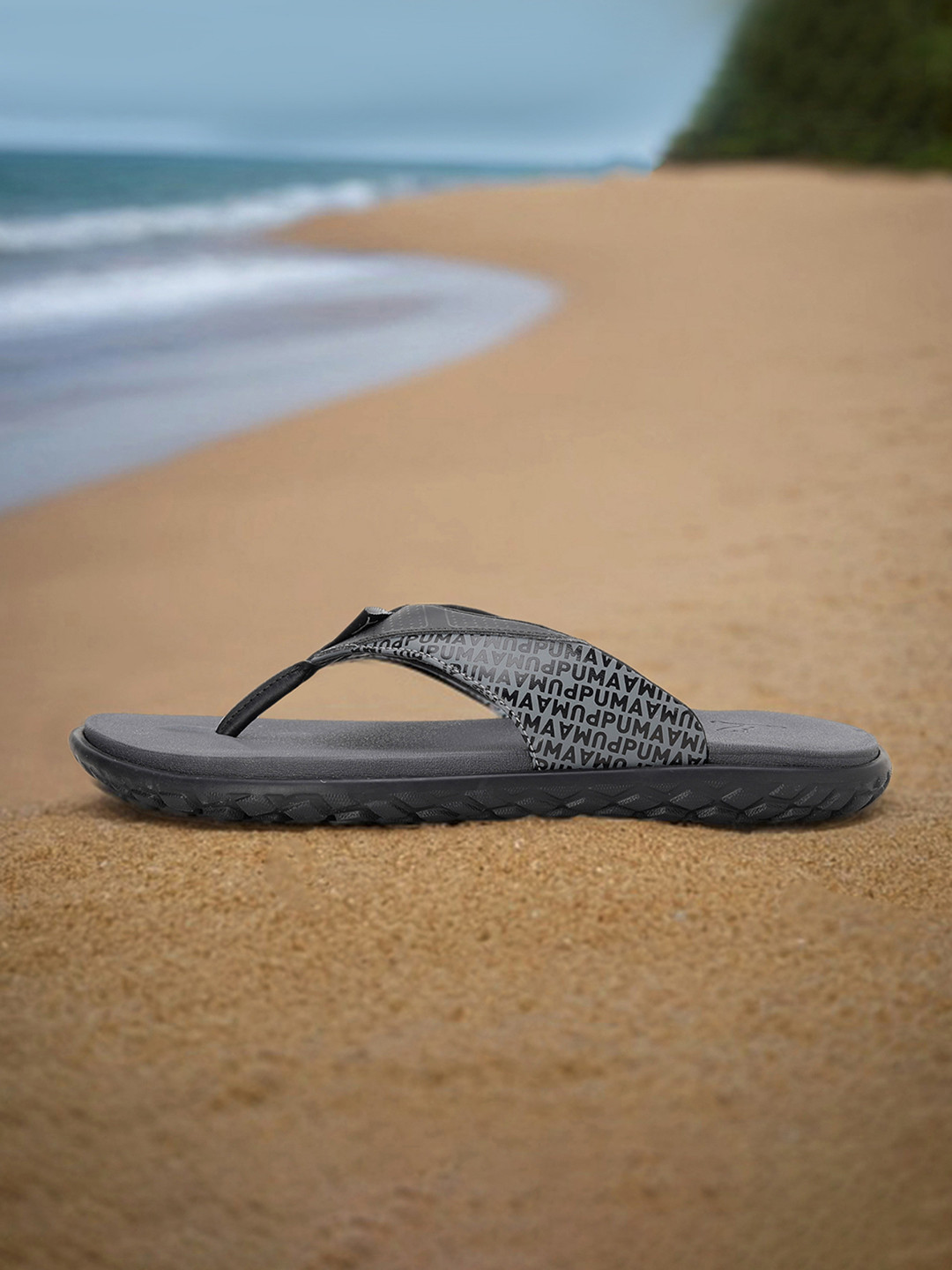 Puma Men Grey Galaxy Comfort V4 Thong Flip-Flops