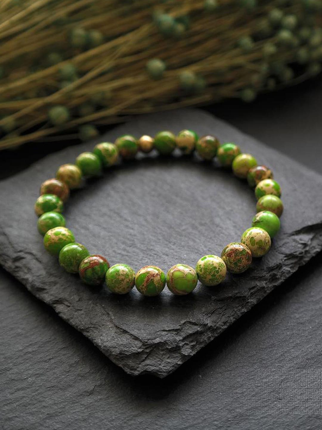 Young & Forever Unisex Green Brass Bracelet