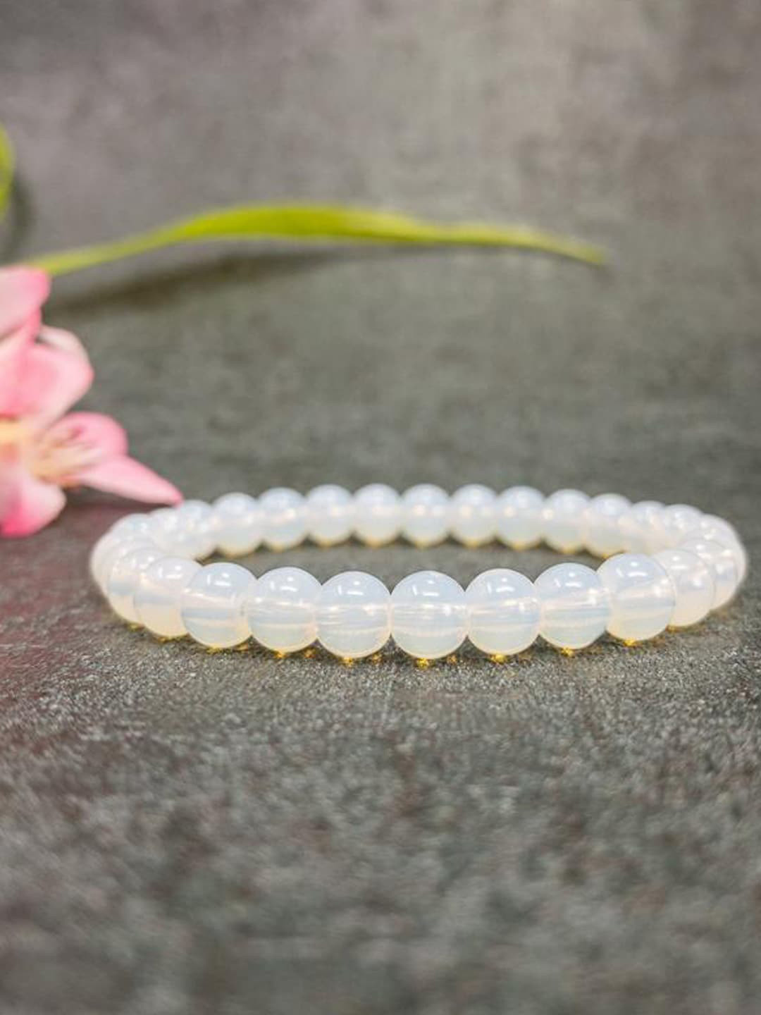 Young & Forever Unisex White Brass Opal Bracelet