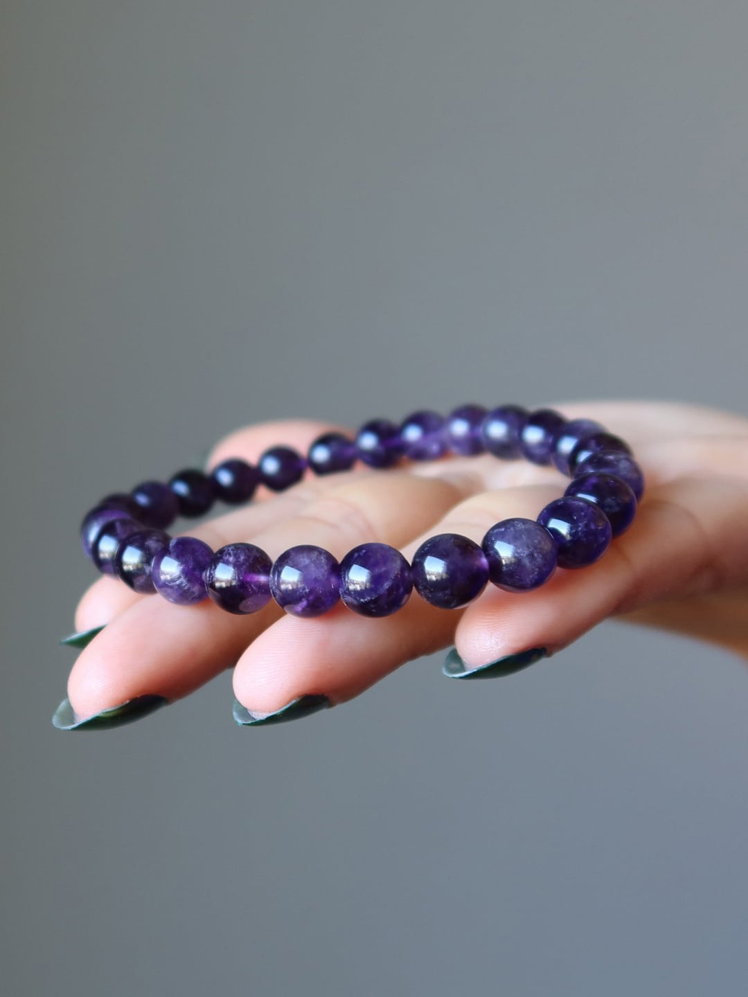 Young & Forever Unisex Purple Brass Amethyst Bracelet