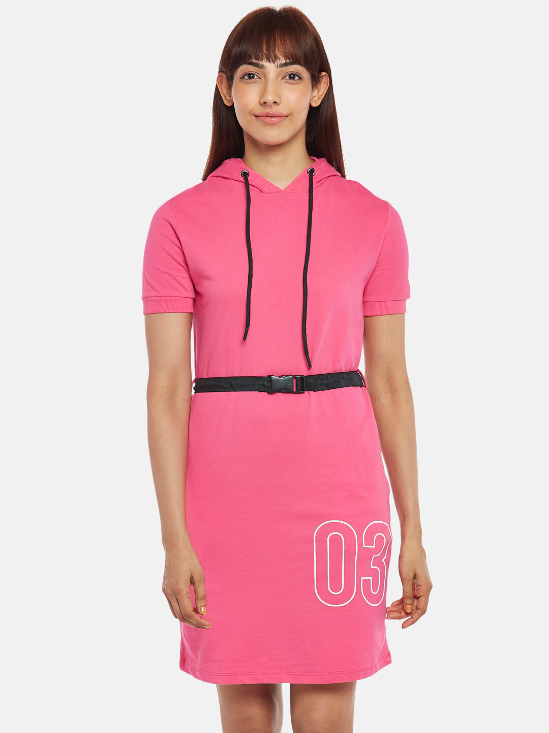 Ajile by Pantaloons  Women Pink T-shirt Dress