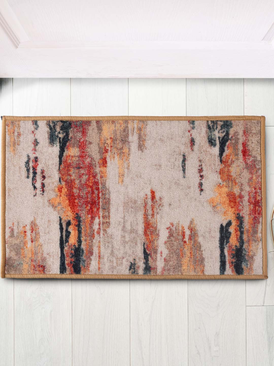 URBAN SPACE Multicolor Abstract Printed Nylon Carpet