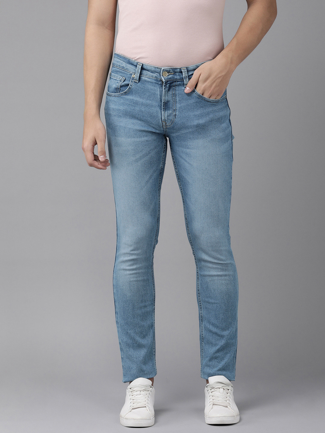 SPYKAR Men Blue Rover Regular Fit Mid Rise Light Fade Stretchable Jeans