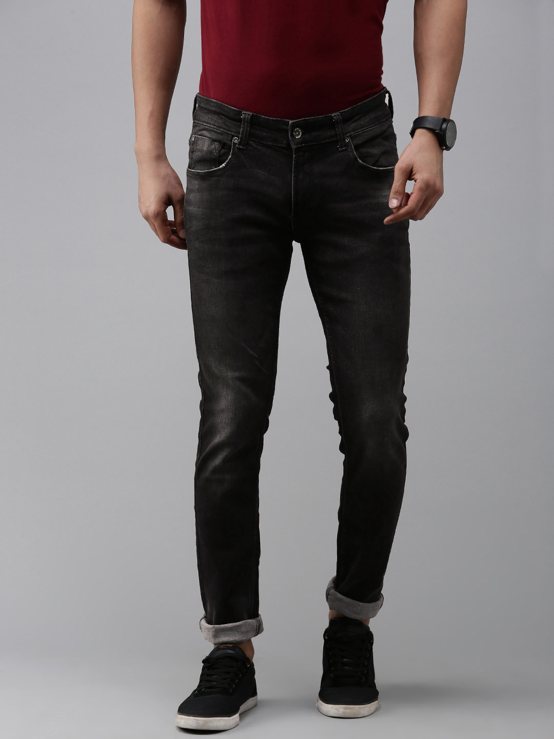 SPYKAR Men Skinny Fit Low-Rise Light Fade Stretchable Jeans