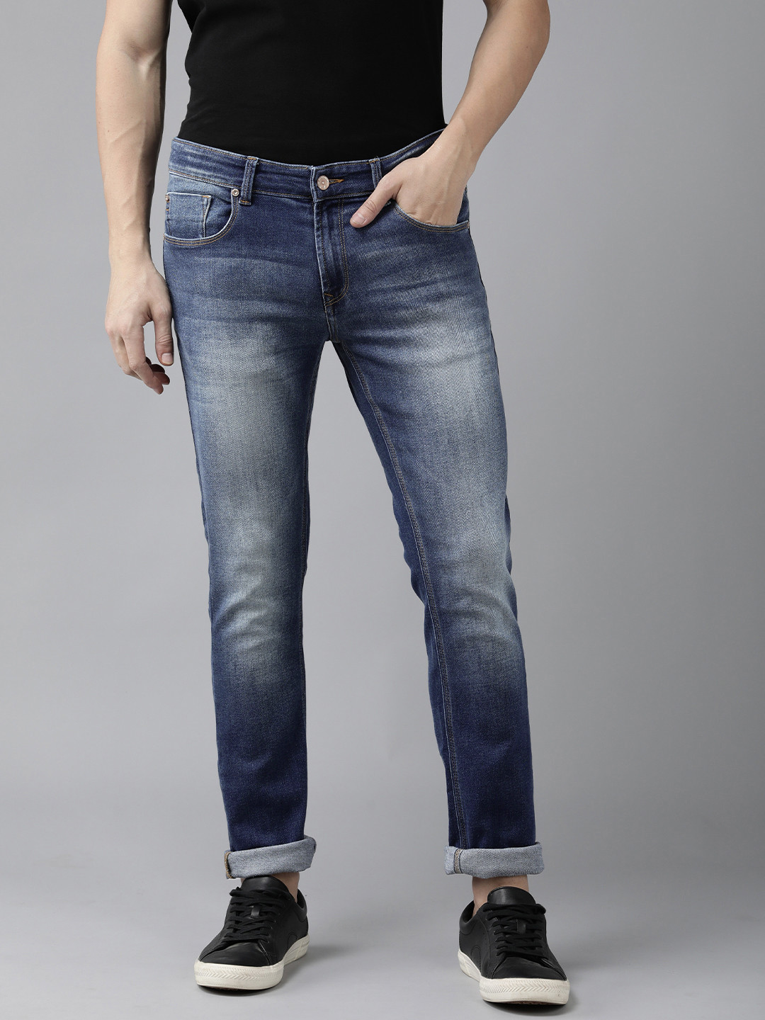 SPYKAR Men Heavy Fade Mid-Rise Stretchable Jeans