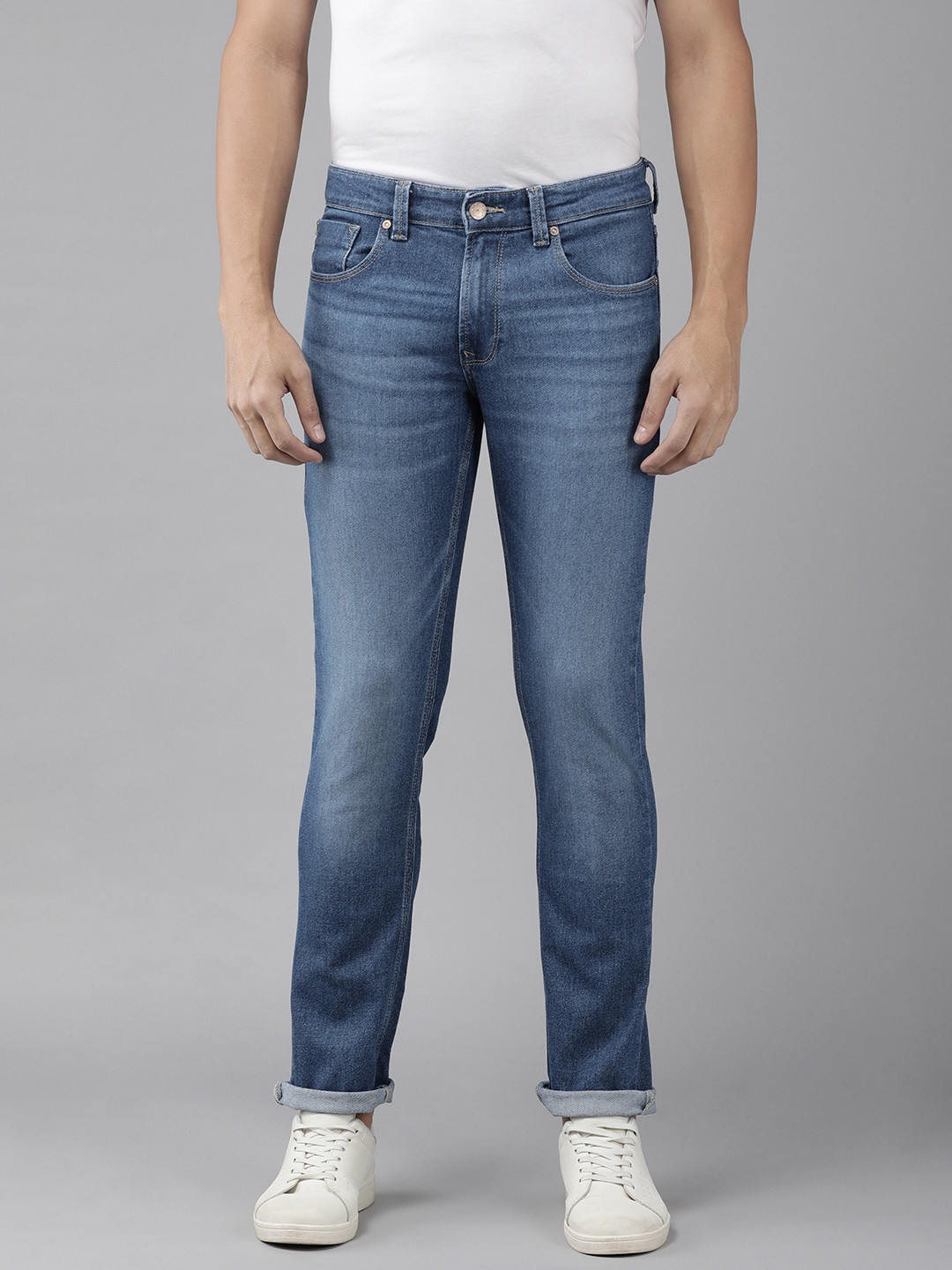 SPYKAR Men Rover Fit Heavy Fade Mid-Rise Regular fit Stretchable Jeans