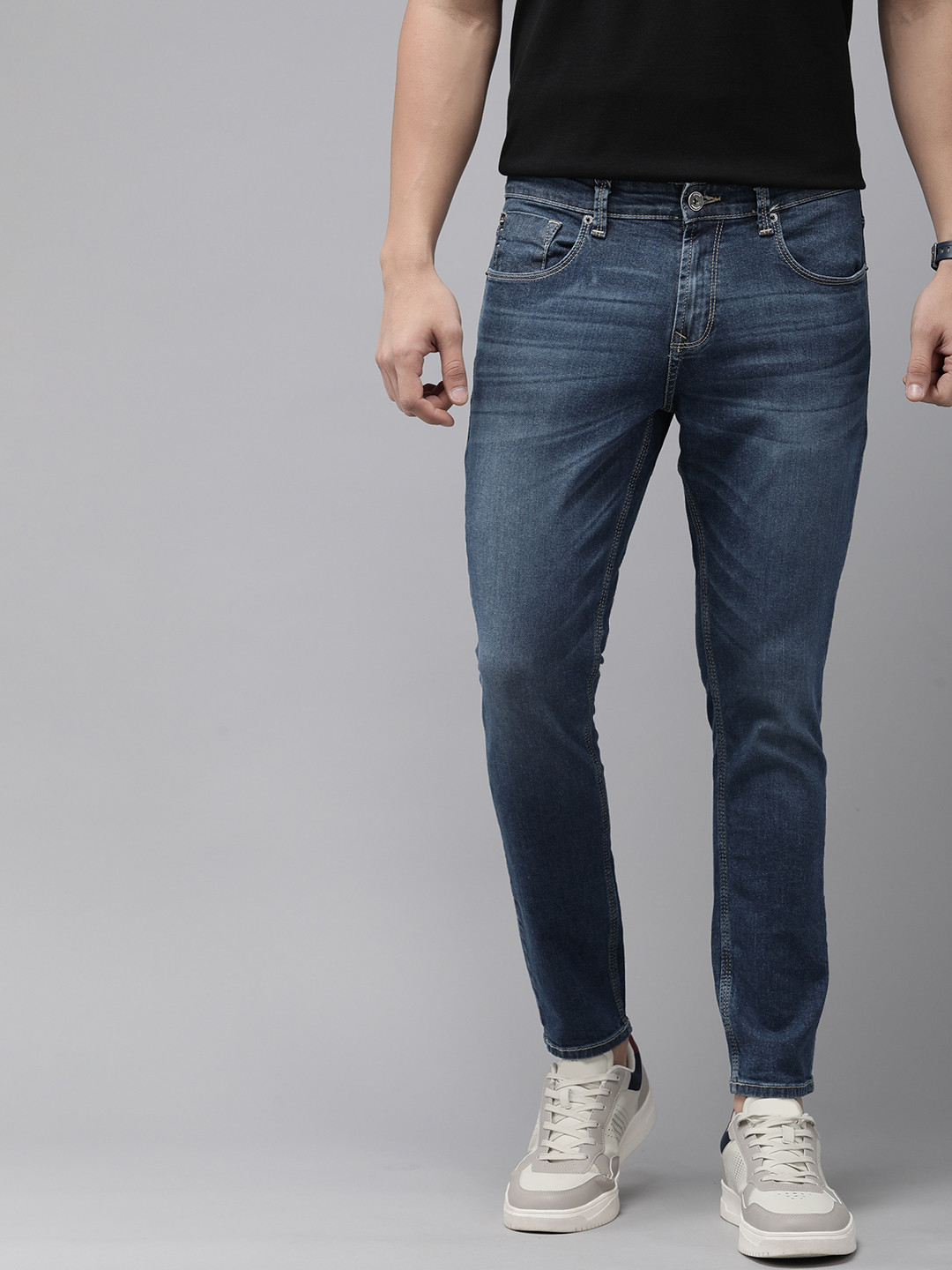 SPYKAR Men Kano Slim Fit Light Fade Stretchable Jeans