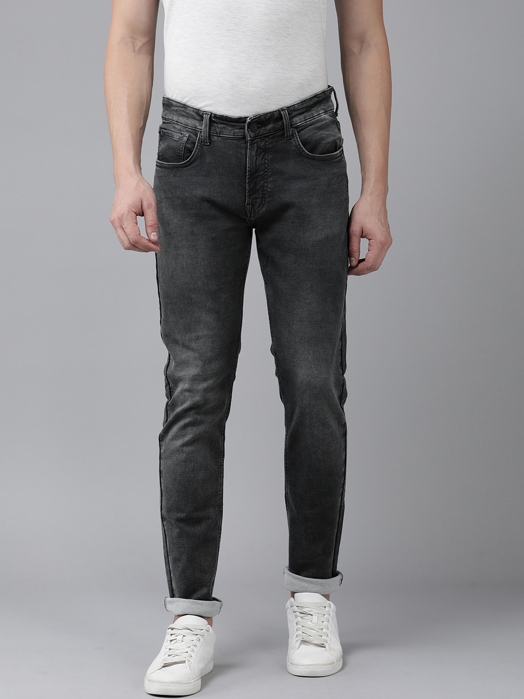 SPYKAR Men Rover Regular Fit Mid-Rise Heavy Fade Stretchable Jeans