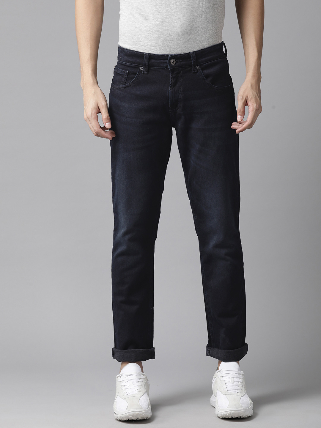 SPYKAR Men Straight Fit Light Fade Stretchable Jeans
