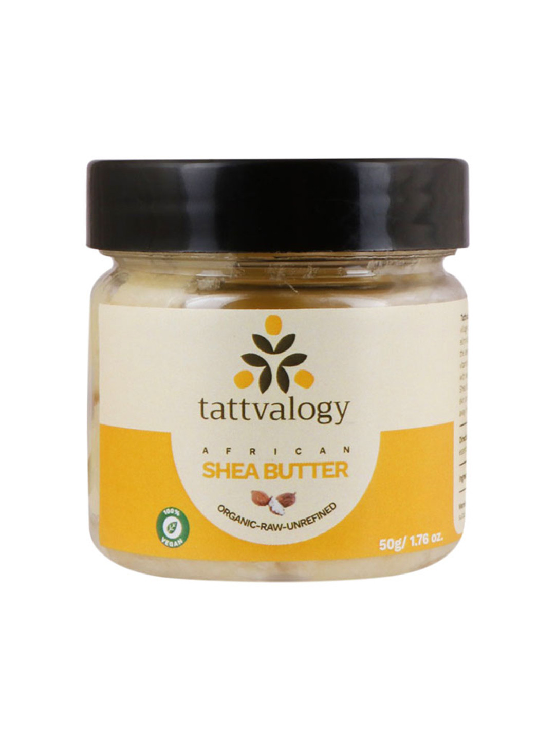 Tattvalogy Organic Raw, Unprocessed and Unrefined Shea Butter - 50g