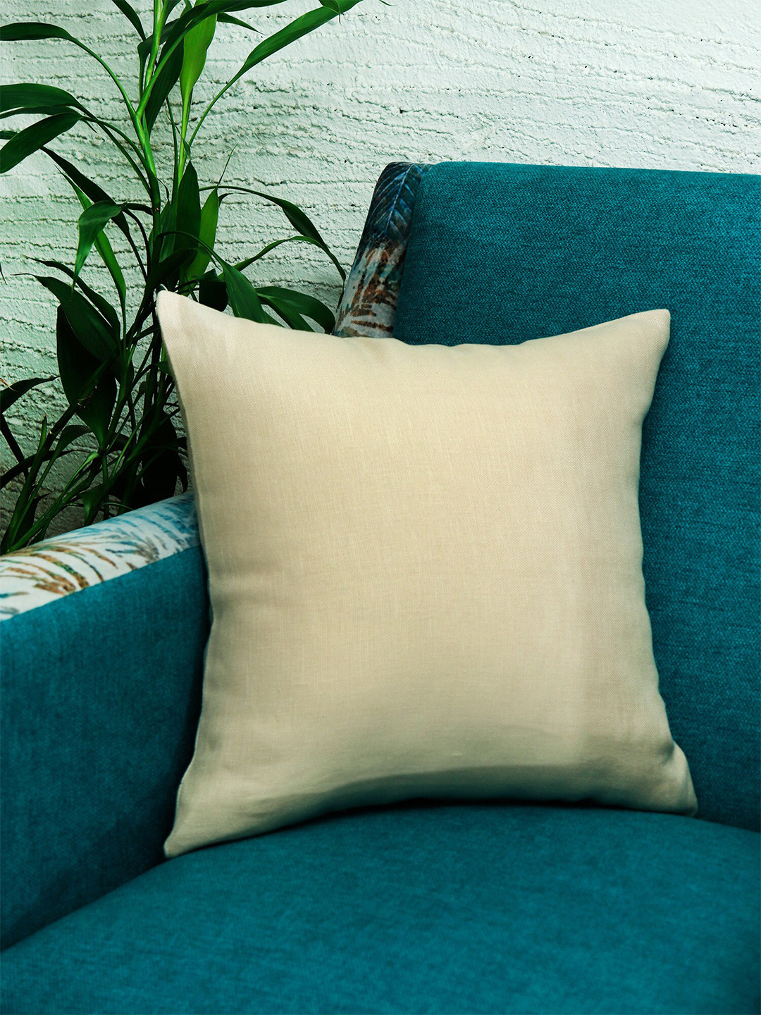 ZEBA Brown Square Cushion Cover