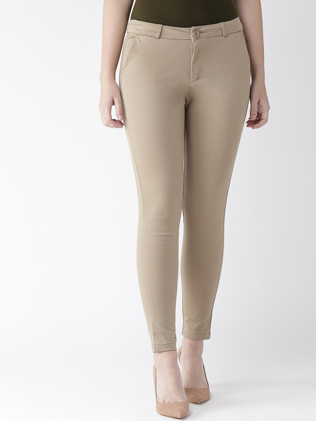 Xpose Women Brown Smart Tapered Trouser