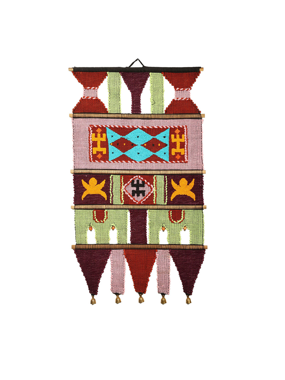 Exotic India Fabric Ethnic Motifs Matte Hall Wall Hangings-33In