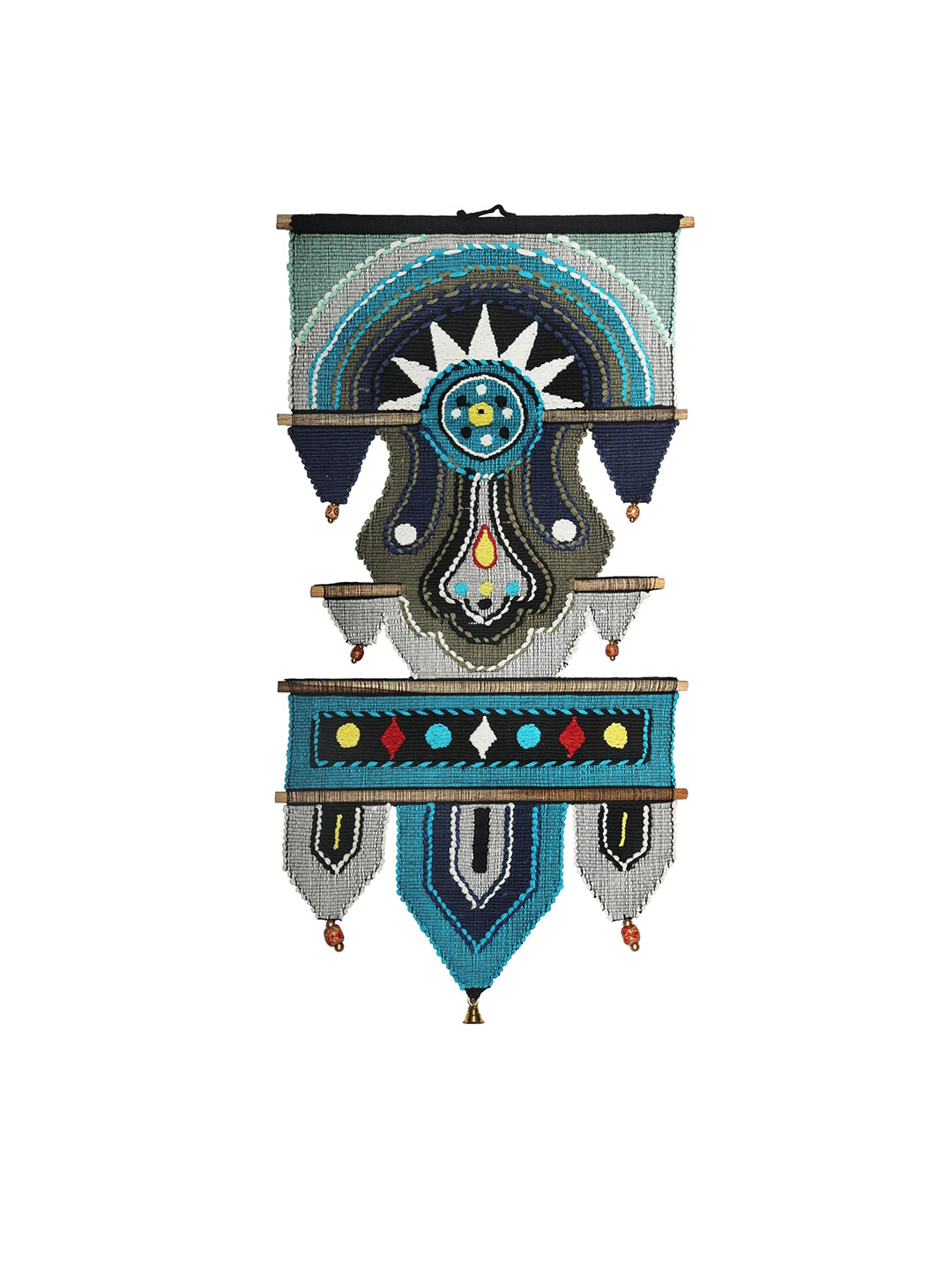 Exotic India Ice-Queen Fabric Matte Hanging Hall Wall Hangings-14In