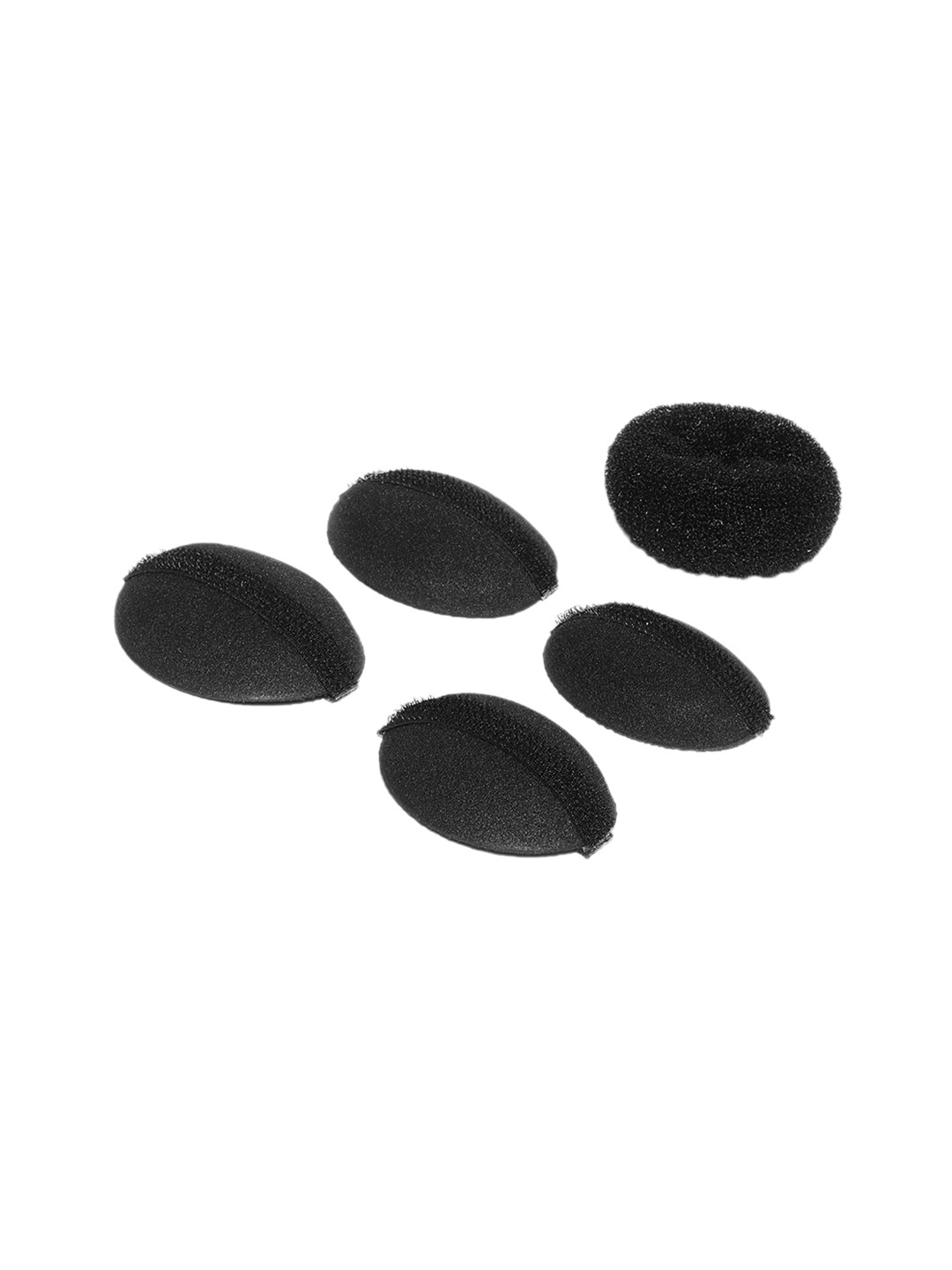 CHRONEX Black Puff and Donut Bun Maker Hair Accessory Set