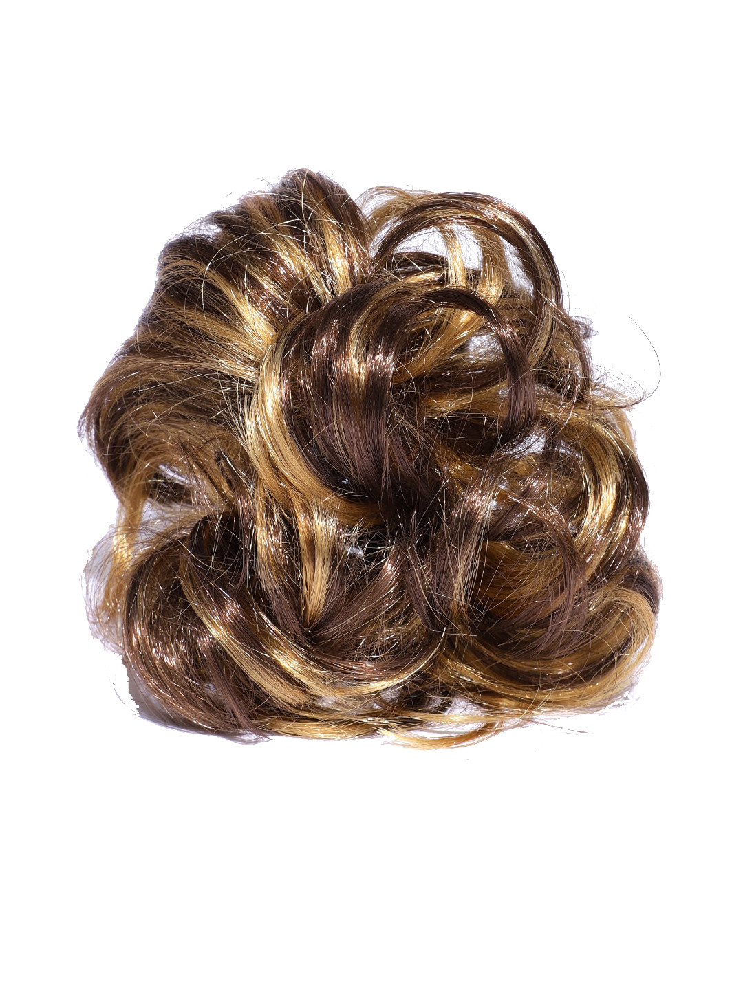 CHRONEX Synthetic Highliter Golden Hair Claw Extension Bun Maker