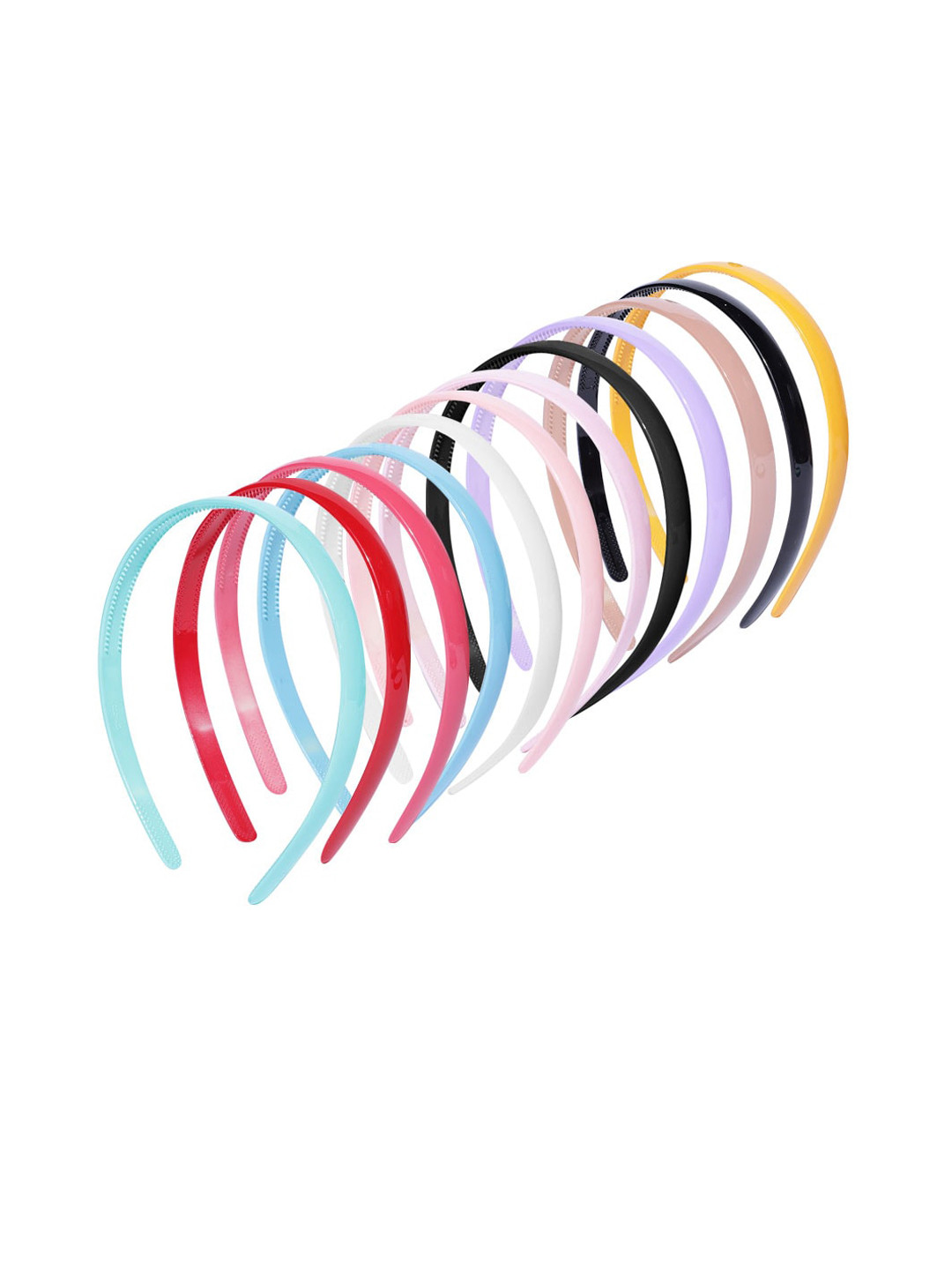 CHRONEX Girls Set of 12 Sleek Hair Bands