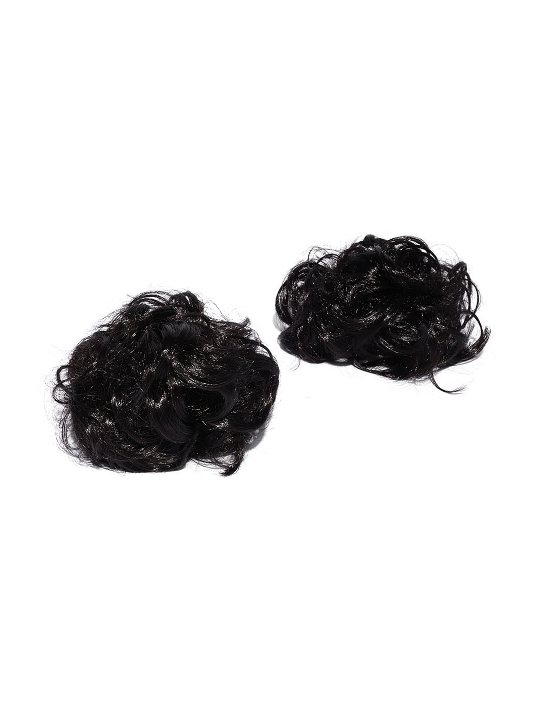 CHRONEX Set of 2 Clutcher Party Wear Juda Bun Hair Extension - Black