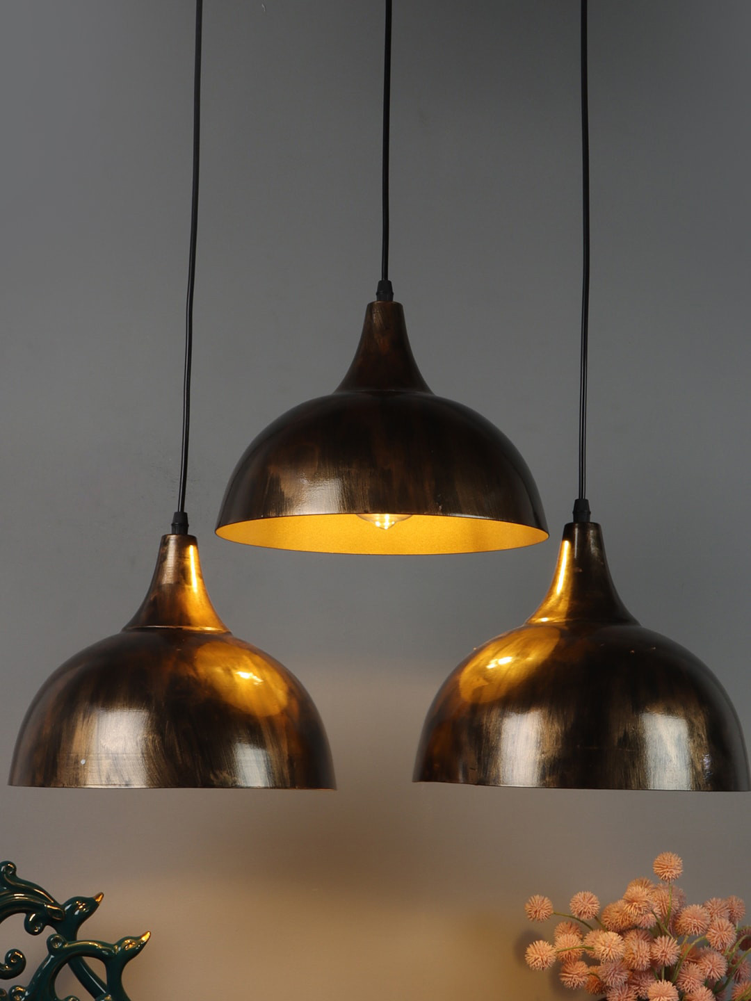 foziq Copper-Toned Solid Ceiling Lamps