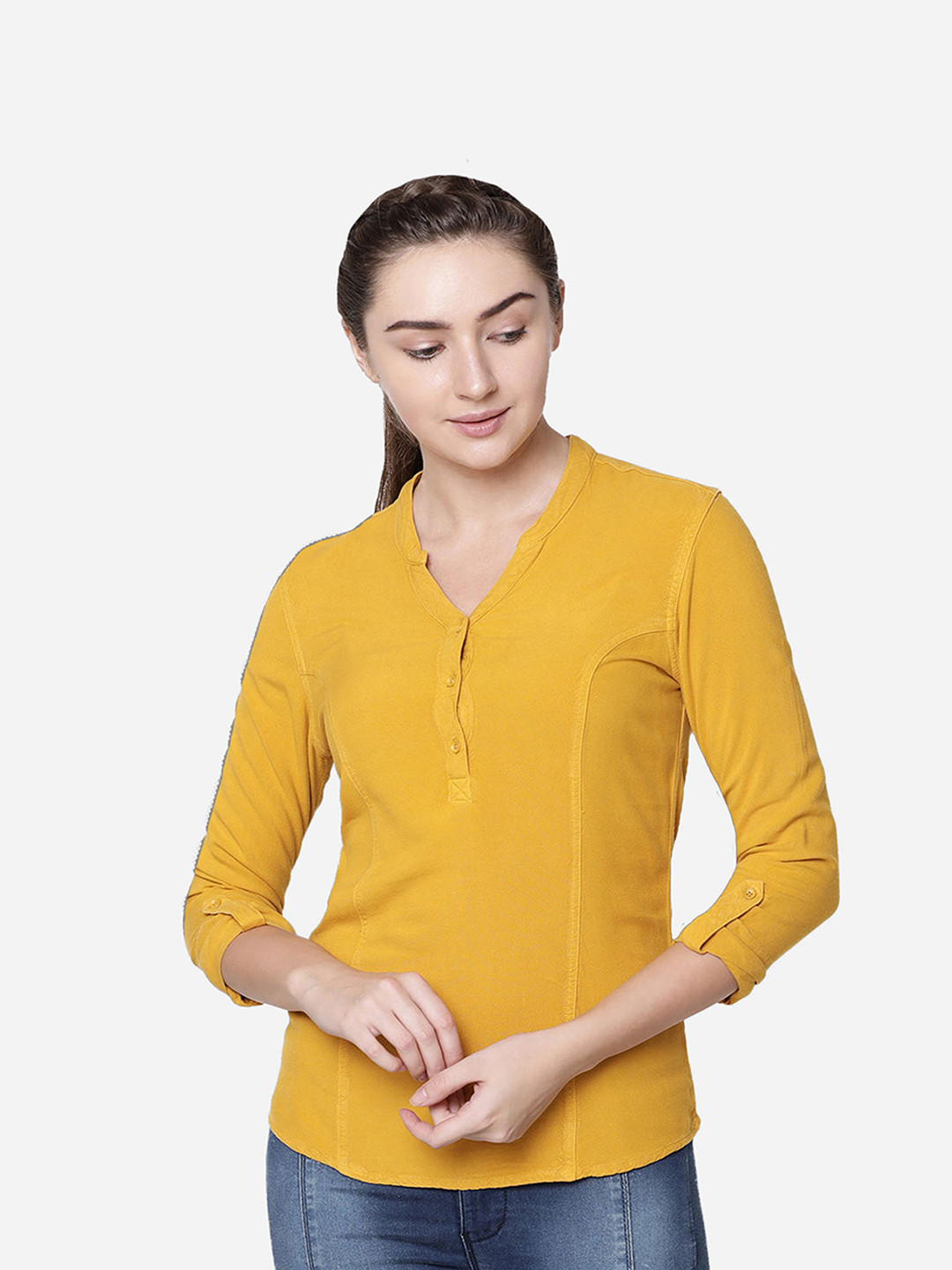 IDENTITI Yellow Viscose Top
